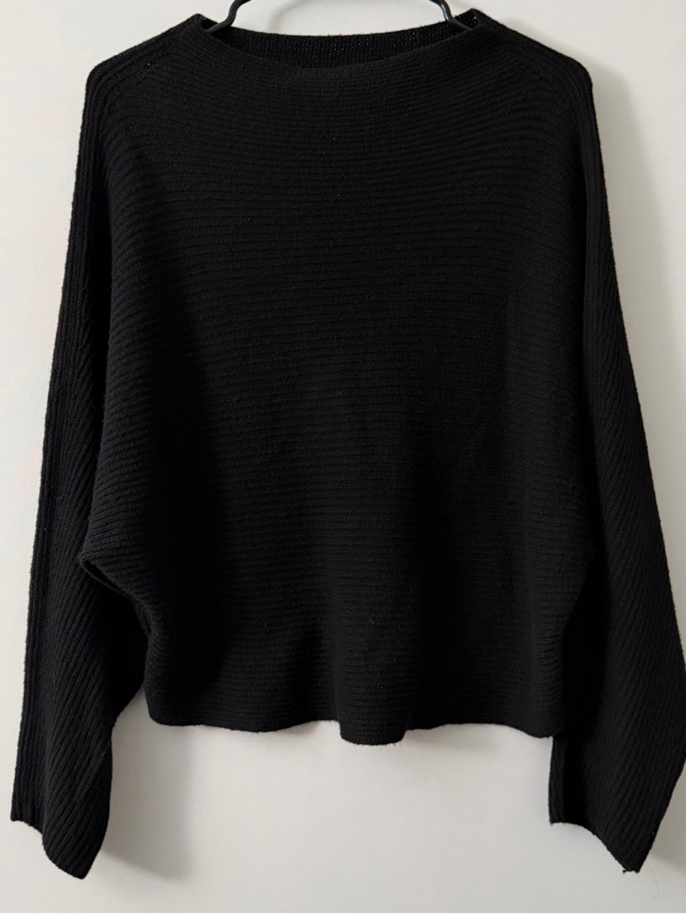 Leith Size Medium Women’s Sweater Shirt Knit Mock Neck Black Used